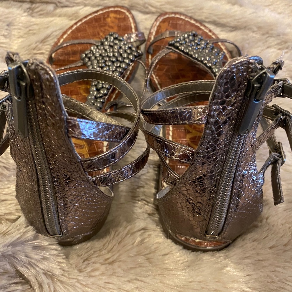 Sam Edelman Silver Beaded Gladiator Sandals - Picture 2 of 3